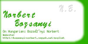 norbert bozsanyi business card